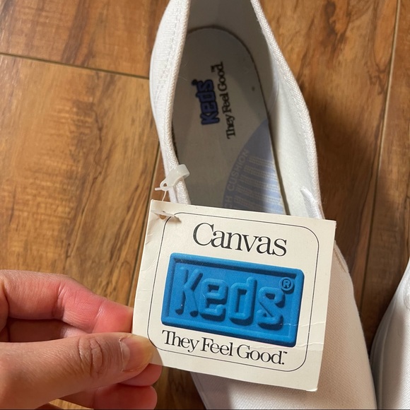 NWT Keds "They Feel Good" White Canvas Washable Shoes Size 8.5 - Picture 10 of 15